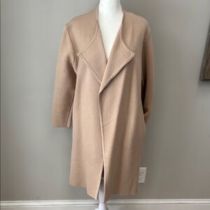 Elegant Tan Open Front Coat